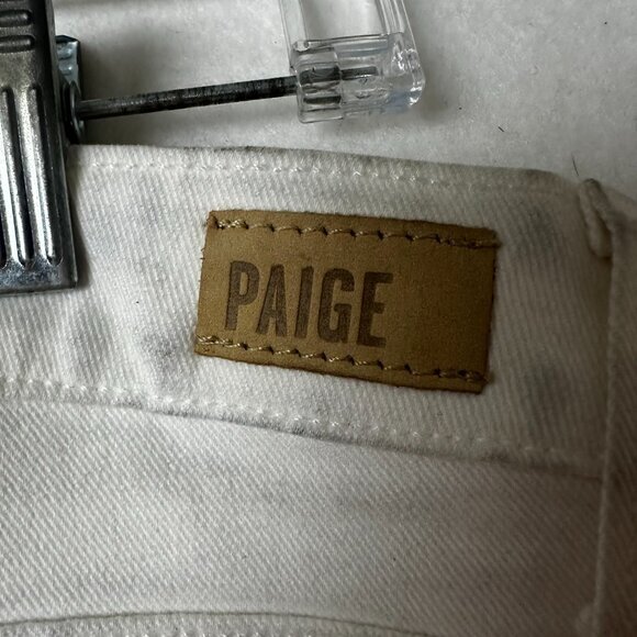 Paige Jeans Size 28 Verdugo ankle Raw Hem White stretch denim minimalist - Picture 5 of 7